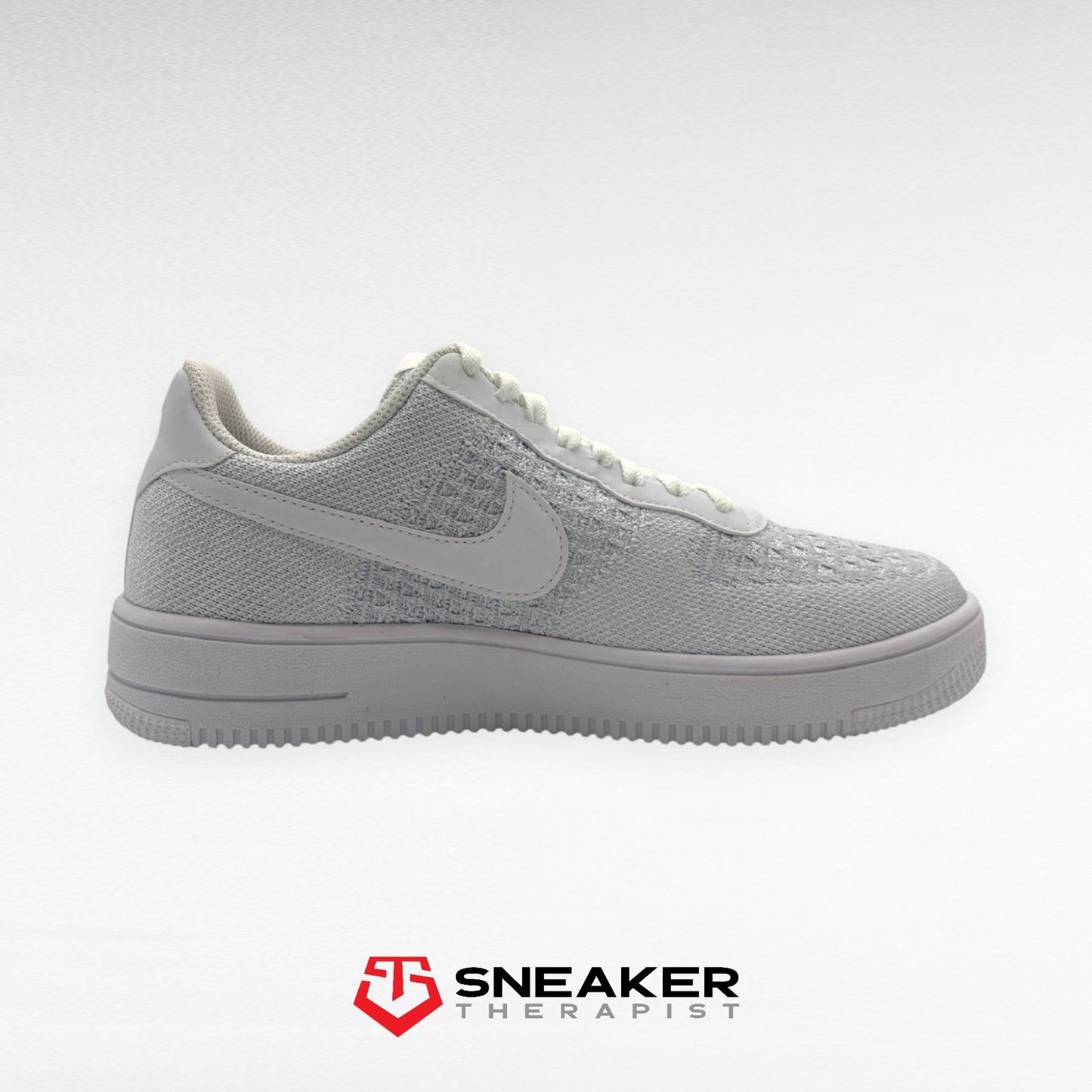 Nike Air Force 1 Flyknit Low 2.0 'Pure Platinum' SKU: AV3042-100 Refurbished