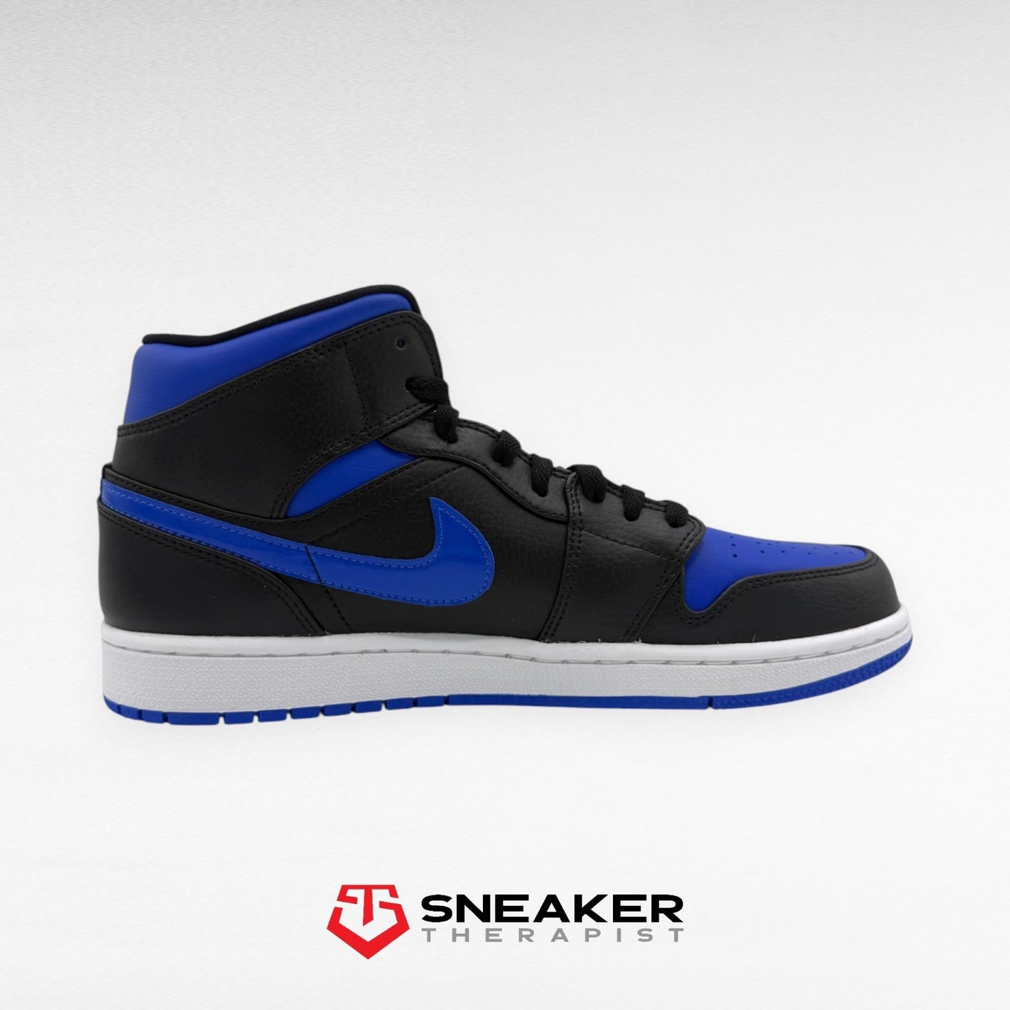 Nike Air Jordan 1 Mid 'Black Hyper Royal' SKU: 554724-068 Gr. 40.5 | 44 | 44.5