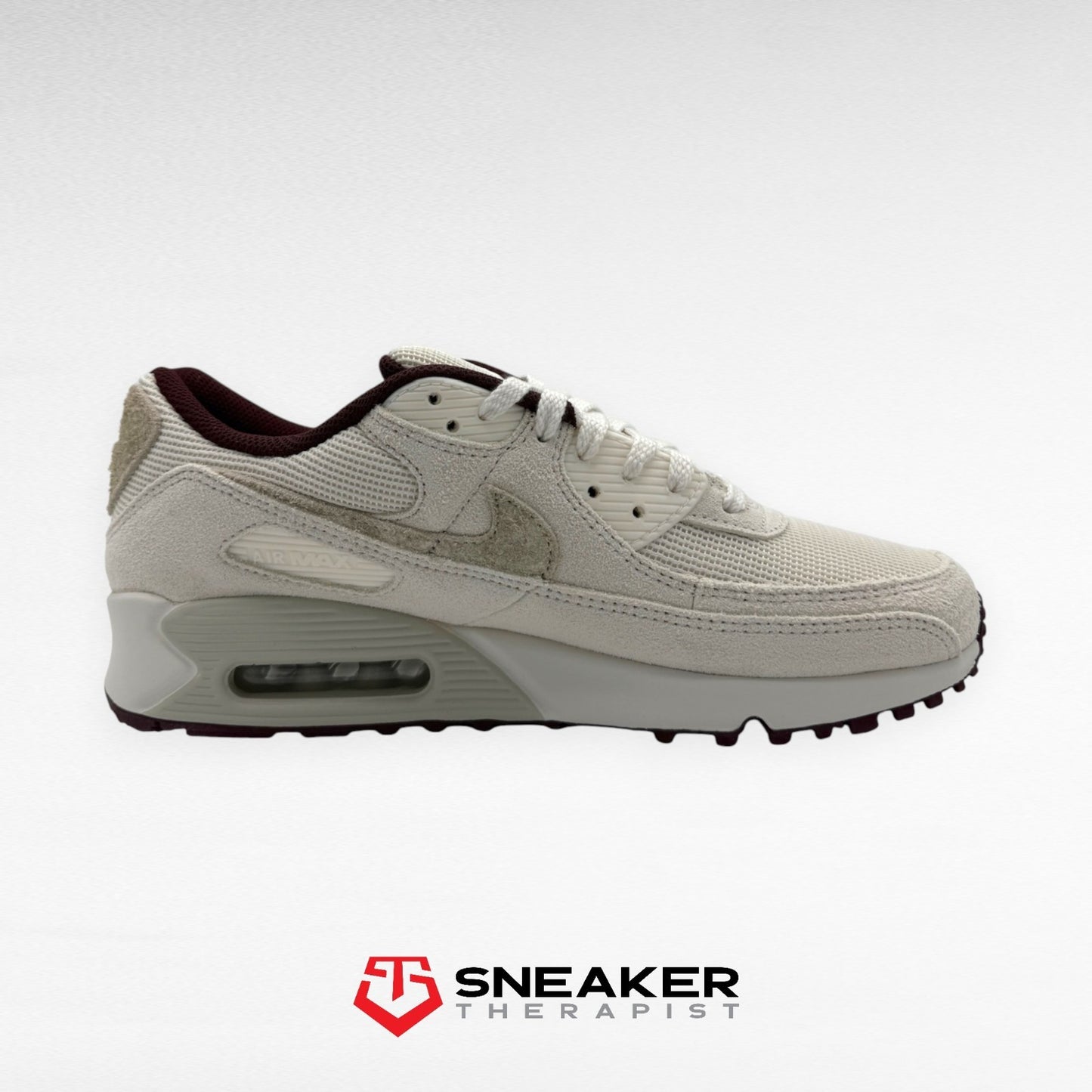 Nike Air Max 90 Premium 'Phantom Burgundy Crush' - HQ1712-001 Größe EU 43 US 9.5