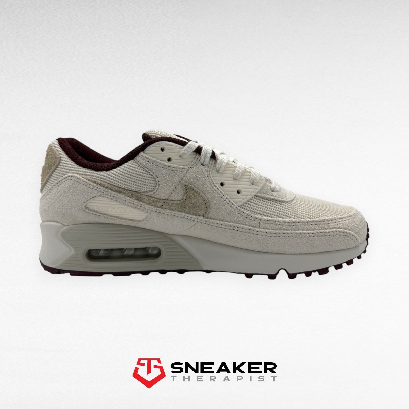 Nike Air Max 90 Premium 'Phantom Burgundy Crush' - HQ1712-001 Größe EU 43 US 9.5