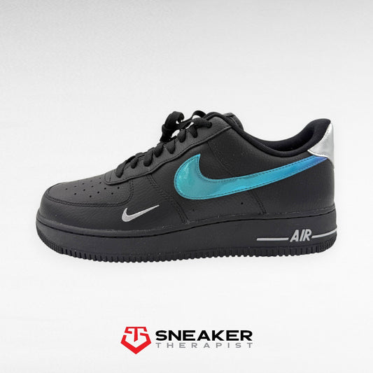 Nike Air Force 1 '07 'Black Blue Lightning' - FD0654-001