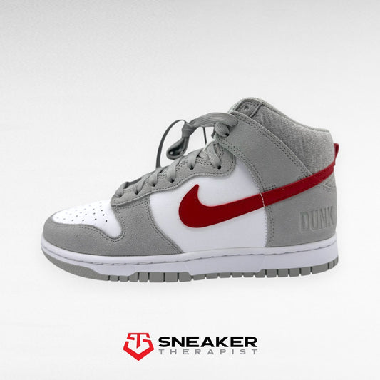 Nike Dunk High SE 'Athletic Club - Light Smoke Grey Gym Red' SKU: DJ6152-001