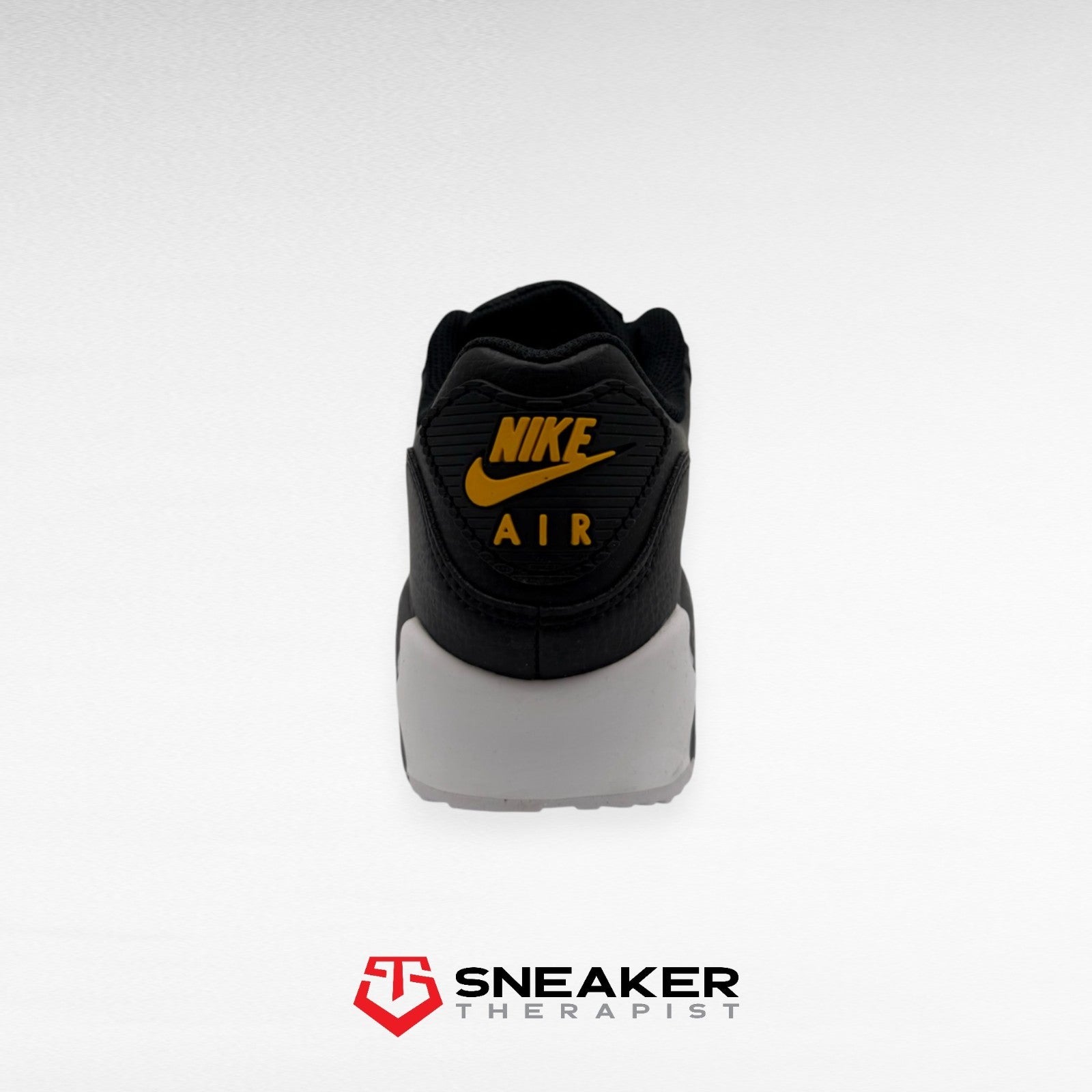 Nike Air Max 90 'Spray Paint Swoosh - Black Gold Orange' FJ4229-001 38.5 & 39