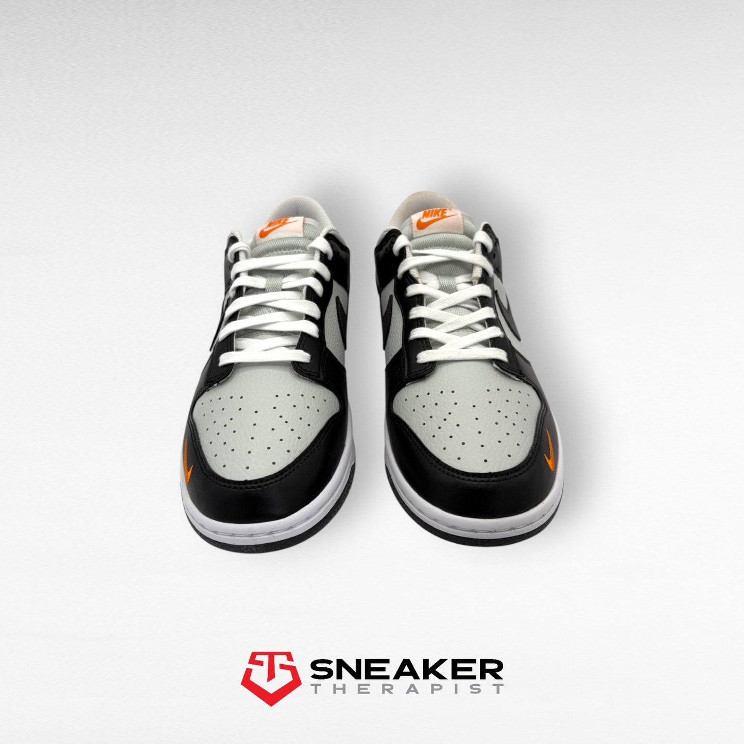Nike Dunk Low 'Mini Swoosh - Black Total Orange' SKU: FN7808-001 all sizes