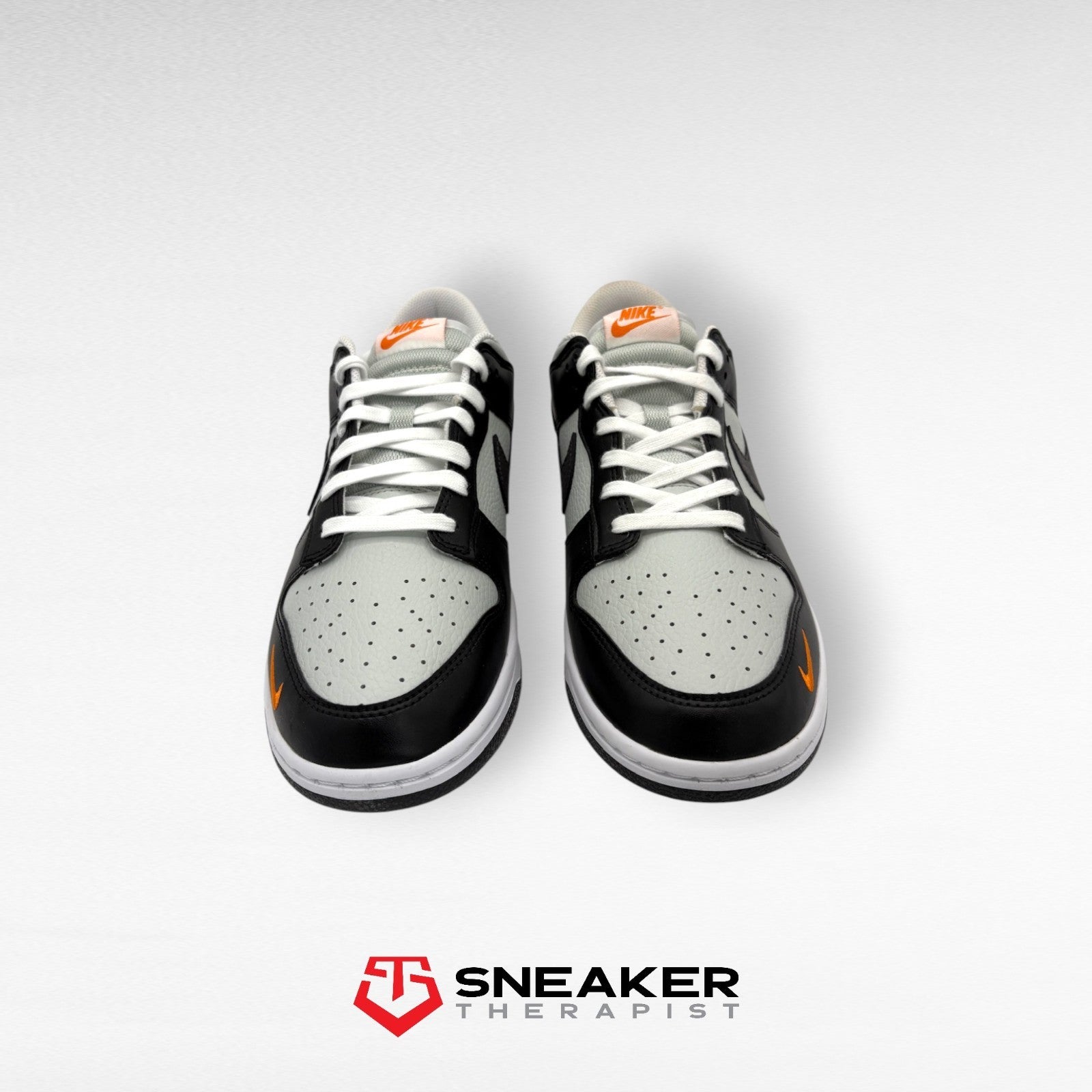 Nike Dunk Low 'Mini Swoosh - Black Total Orange' SKU: FN7808-001 all sizes