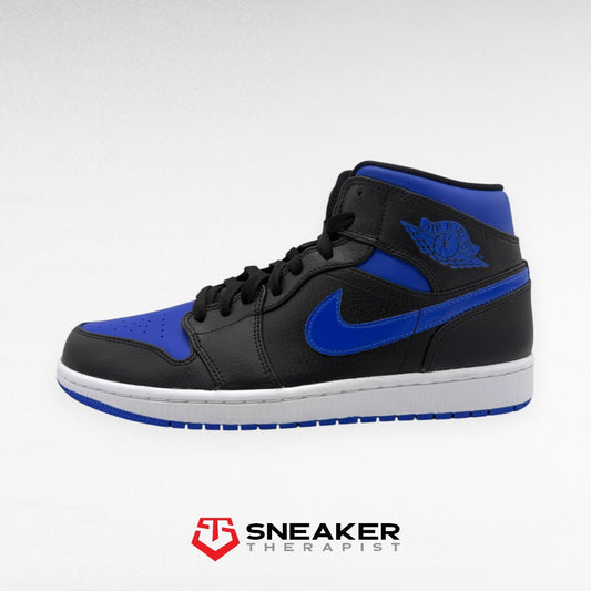 Nike Air Jordan 1 Mid 'Black Hyper Royal' SKU: 554724-068 Gr. 40.5 | 44 | 44.5