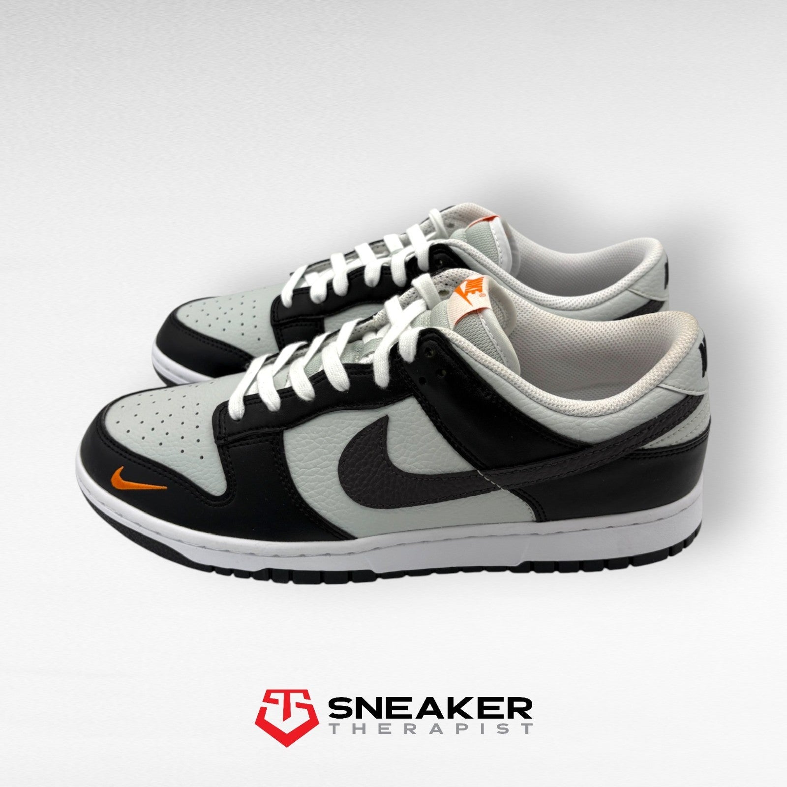 Nike Dunk Low 'Mini Swoosh - Black Total Orange' SKU: FN7808-001 all sizes